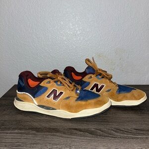 Men New Balance Blue and Brown Sneakers